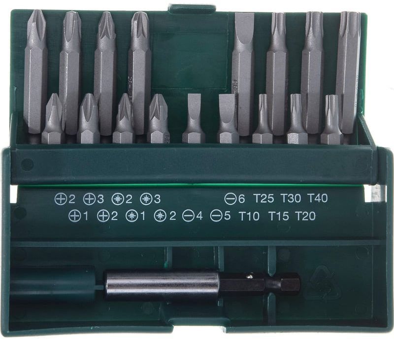 Набор бит Kraftool 26131-H18, сталь Cr-V, 18 шт - фото