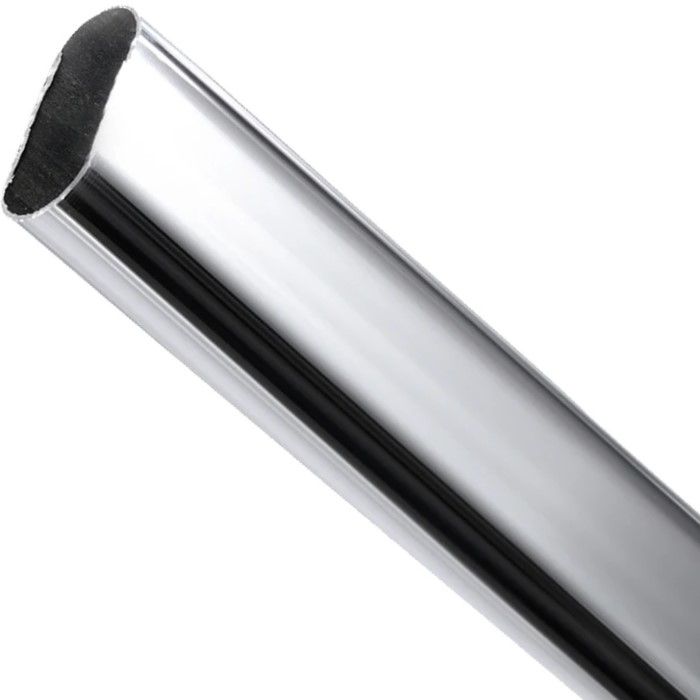 Труба овальная хромированная 30х15х0,7х1000 мм   - фото