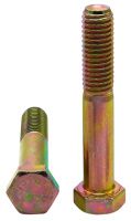 Болт дюймовый UNS 1" - 14 х 6 DIN 931, класс прочности 10.9 (Grade 8), желтый цинк