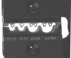 Пресс-клещи для неизолированных контактов встык 4 гнезда 0,5 - 10 мм² Rennsteig PEW 16 RE-62610713, воронёная сталь - фото