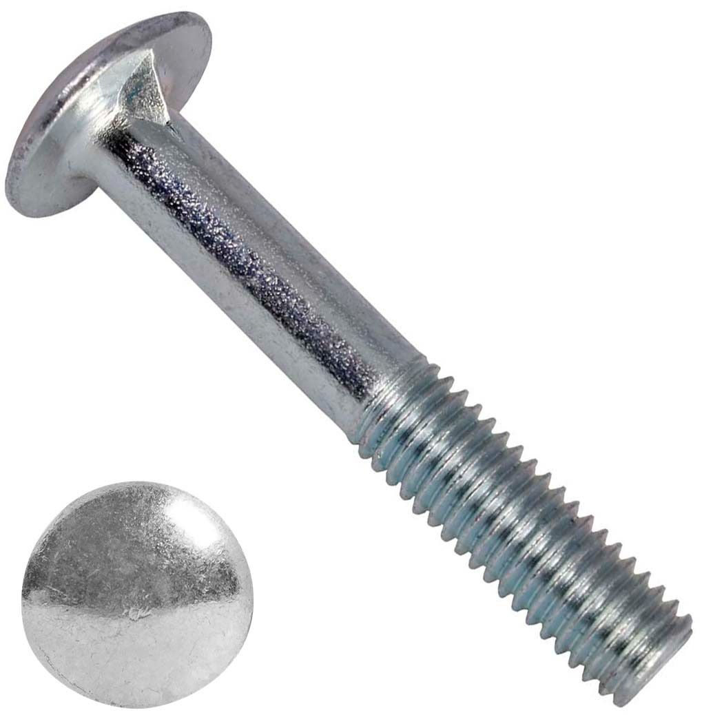 Болт мебельный с усом М10х160 мм DIN 607, оцинкованная сталь - фото
