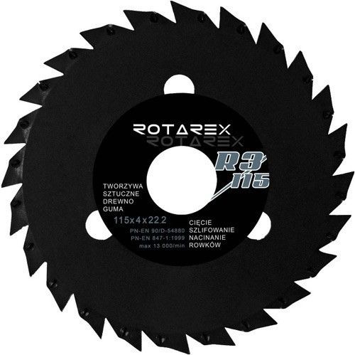 Диск отрезной по дереву Rotarex R3 125х4х22,23 мм (619301)