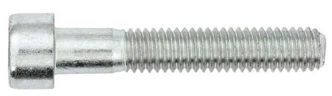 Винт (болт) с мелкой резьбой, цилиндрической головкой и внутренним шестигранником DIN 912 (ISO 12474), класс прочности 12.9, оцинкованная сталь - фото