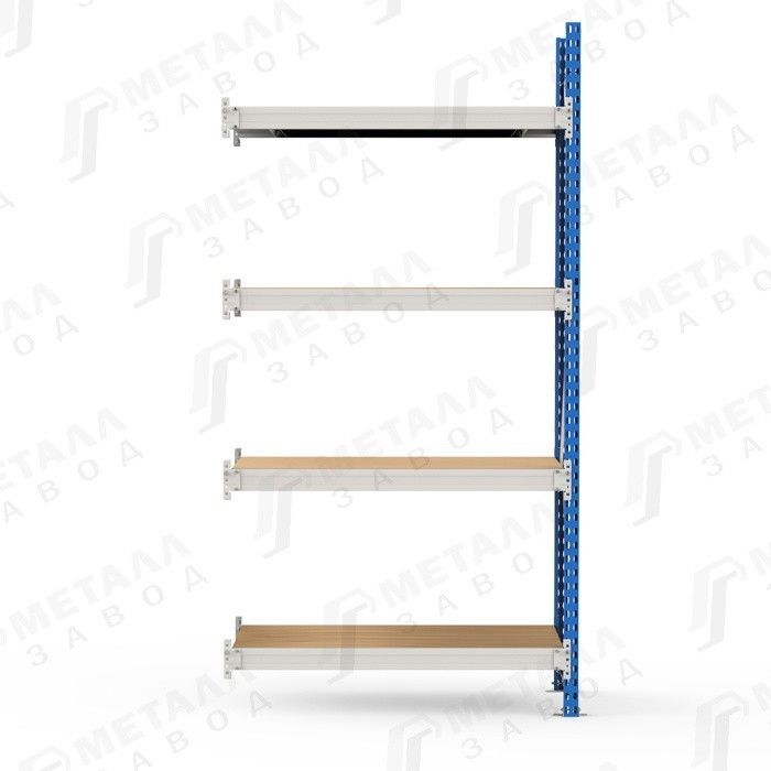 Стеллаж металлический 2500/1200/800 мм, Металл-завод SGR-V-ДСП 1284-2.5 ДС, дополнительная секция - фото