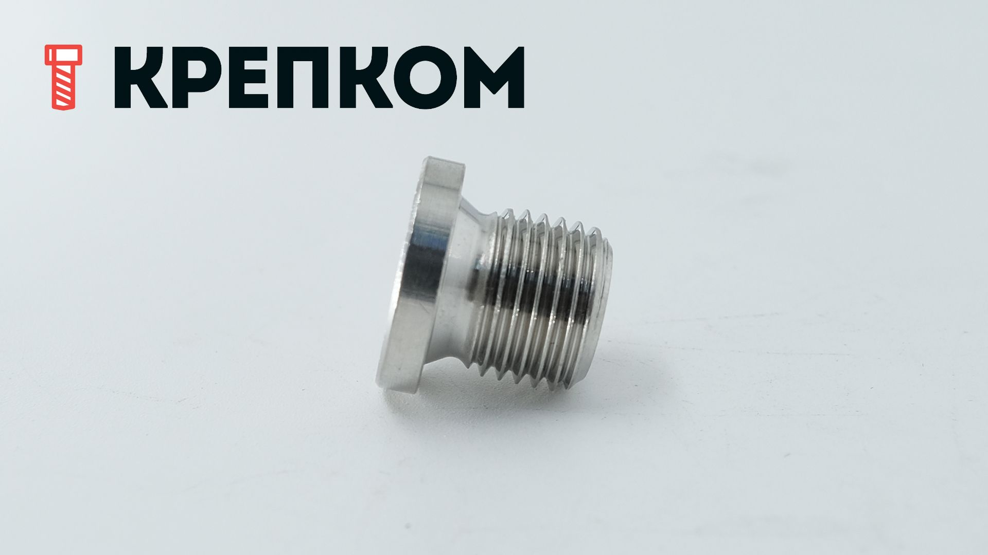 Пробка-заглушка дюймовая с буртом и внутренним шестигранником DIN 908, нержавеющая сталь А4 - фото