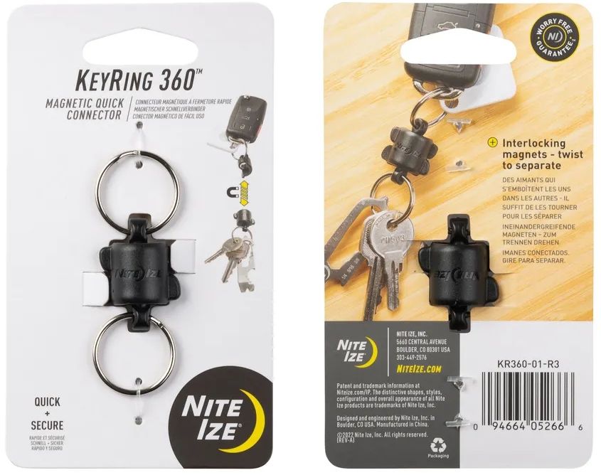 Брелок для ключей Nite Ize KeyRing 360 Magnetic Quick Connector KR360-01-R3 - фото