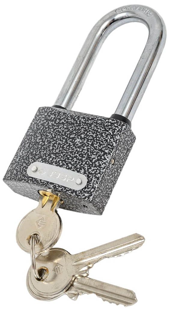 Замок навесной 50 мм с удлиненной дужкой Мастер ЗУБР 3712-50-1, сталь - фото