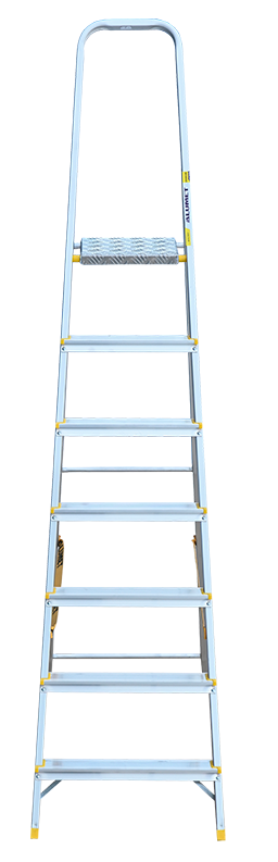 Стремянка анодированная 7 ступеней Алюмет APA7007, алюминий - фото