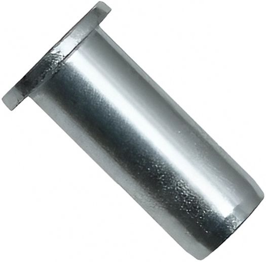Резьбовая заклепка М5 с цилиндрическим бортиком, закрытая, оцинкованная сталь, 100 шт - фото