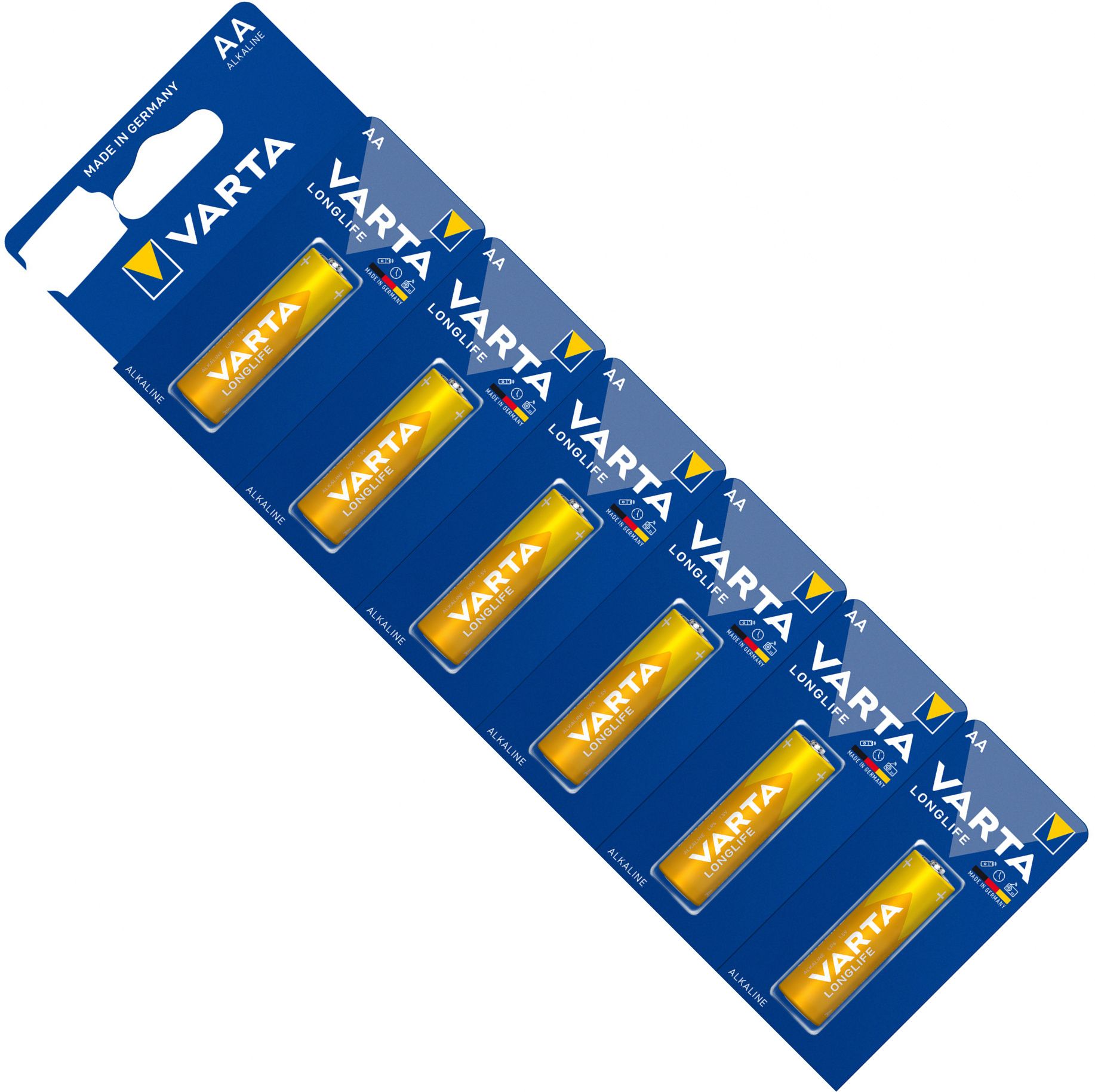 Изображение товара Батарейка щелочная AA Varta Longlife 4106101486, 6х1 шт в блистере