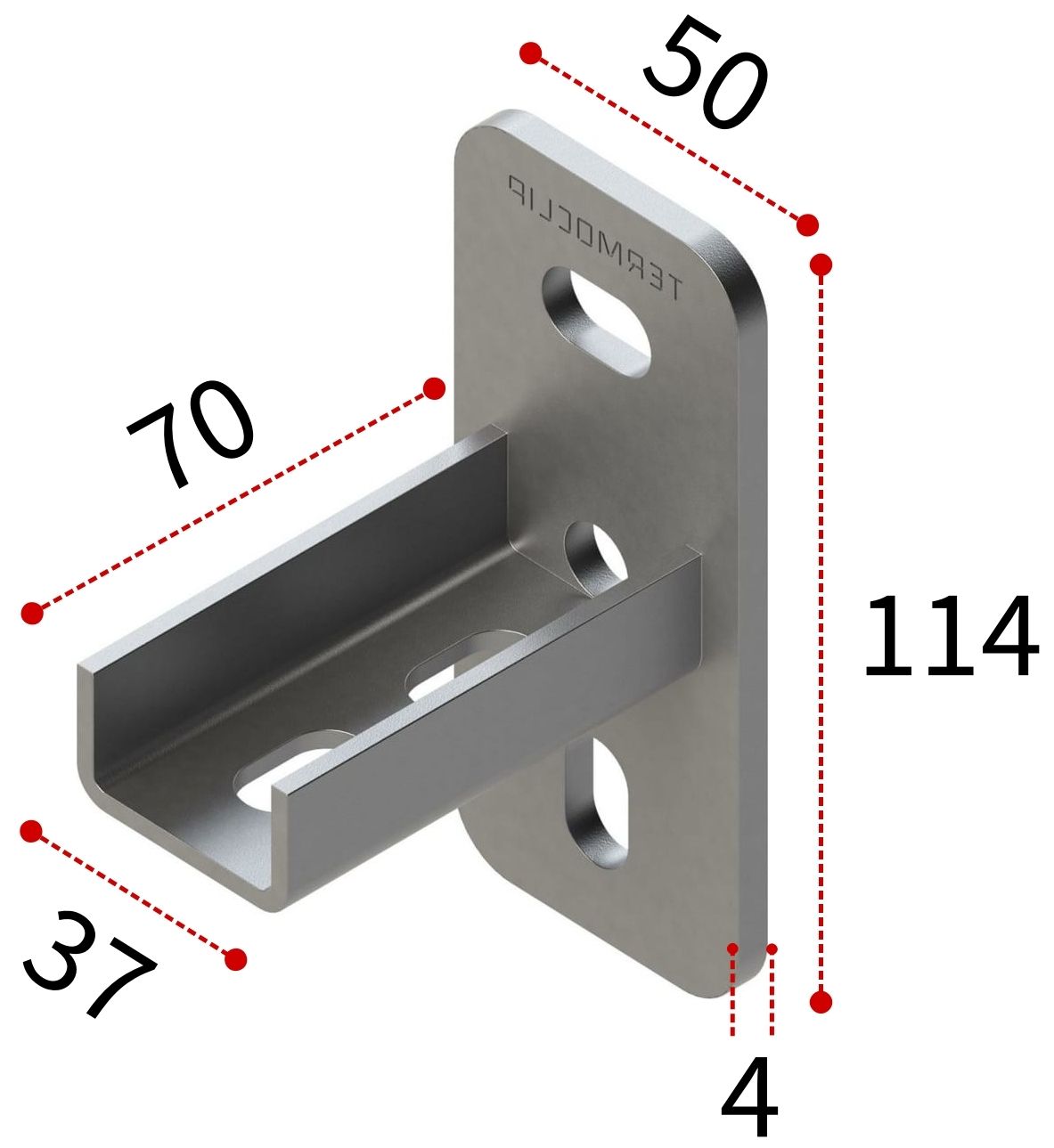 Фланец седельный продольный 28 5F2 TERMOCLIP - фото