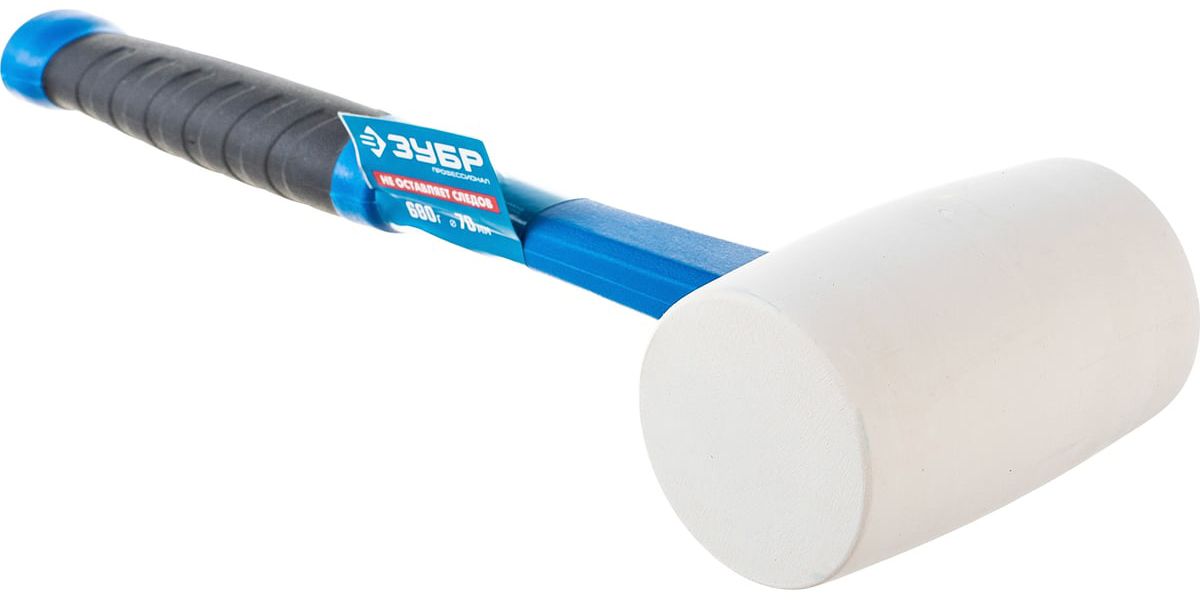 Киянка резиновая белая с фиберглассовой рукояткой ЗУБР - фото