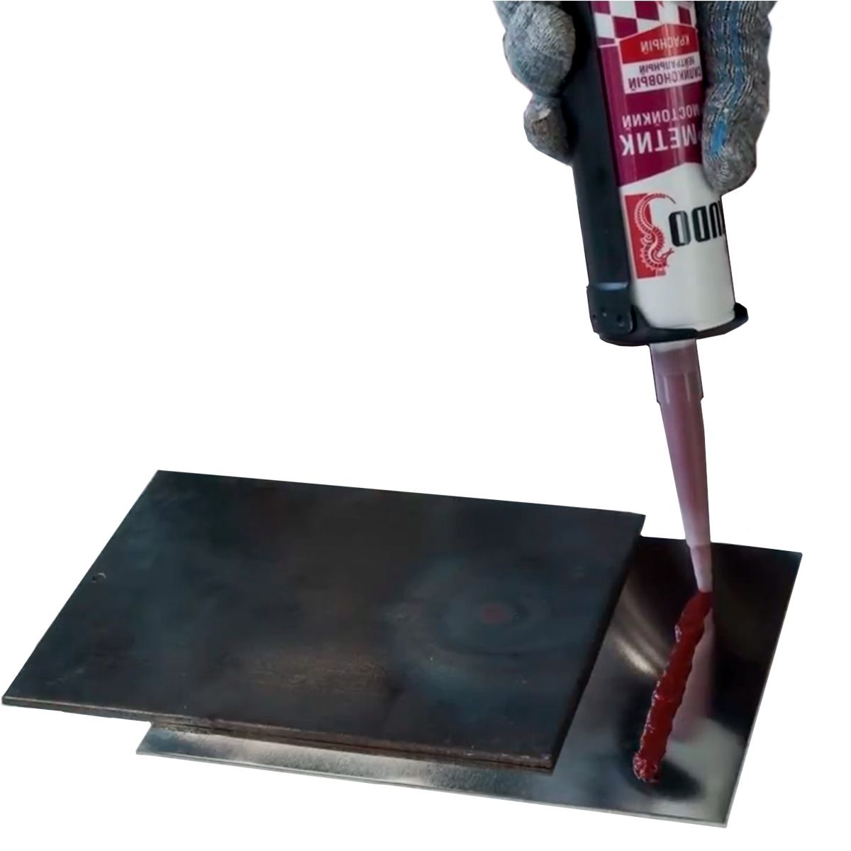 Герметик силиконовый нейтральный высокотемпературный 280 мл Kudo KSK-153 красный - фото