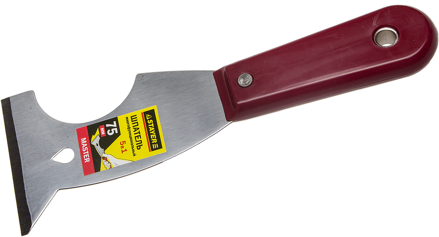 Шпатель с пластмассовой ручкой 75 мм Master Stayer 10031 - фото