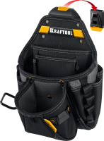 Сумка поясная строителя с креплением FastClip KP- 27 Kraftbuilt Kraftool 38773