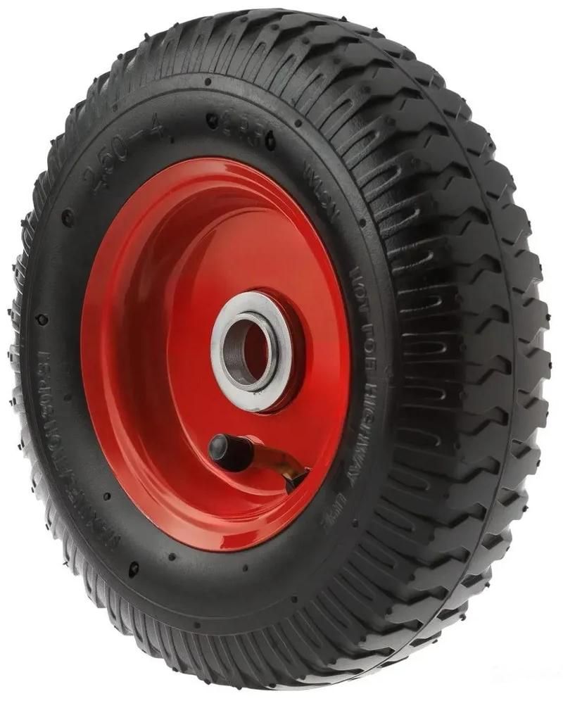 Колесо пневматическое резиновое, стальной обод 210 мм PR 1400-20  - фото