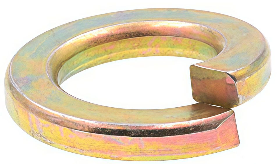 Шайба пружинная (гровер) 3/4" DIN 127 тип A, желтый цинк, дюймовая - фото