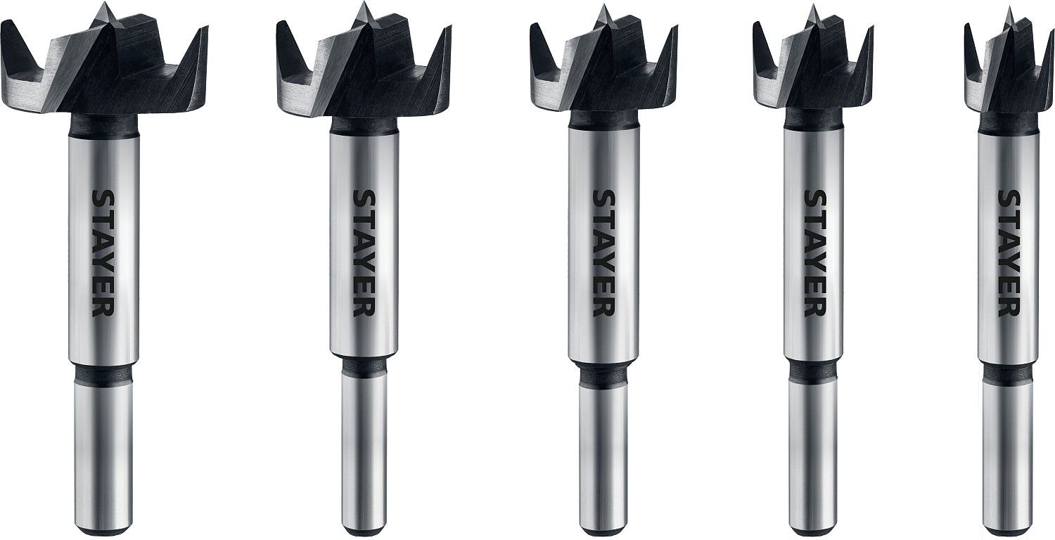 Набор сверл Форстнера по дереву Stayer 29985-H5_z01, 5 шт - фото