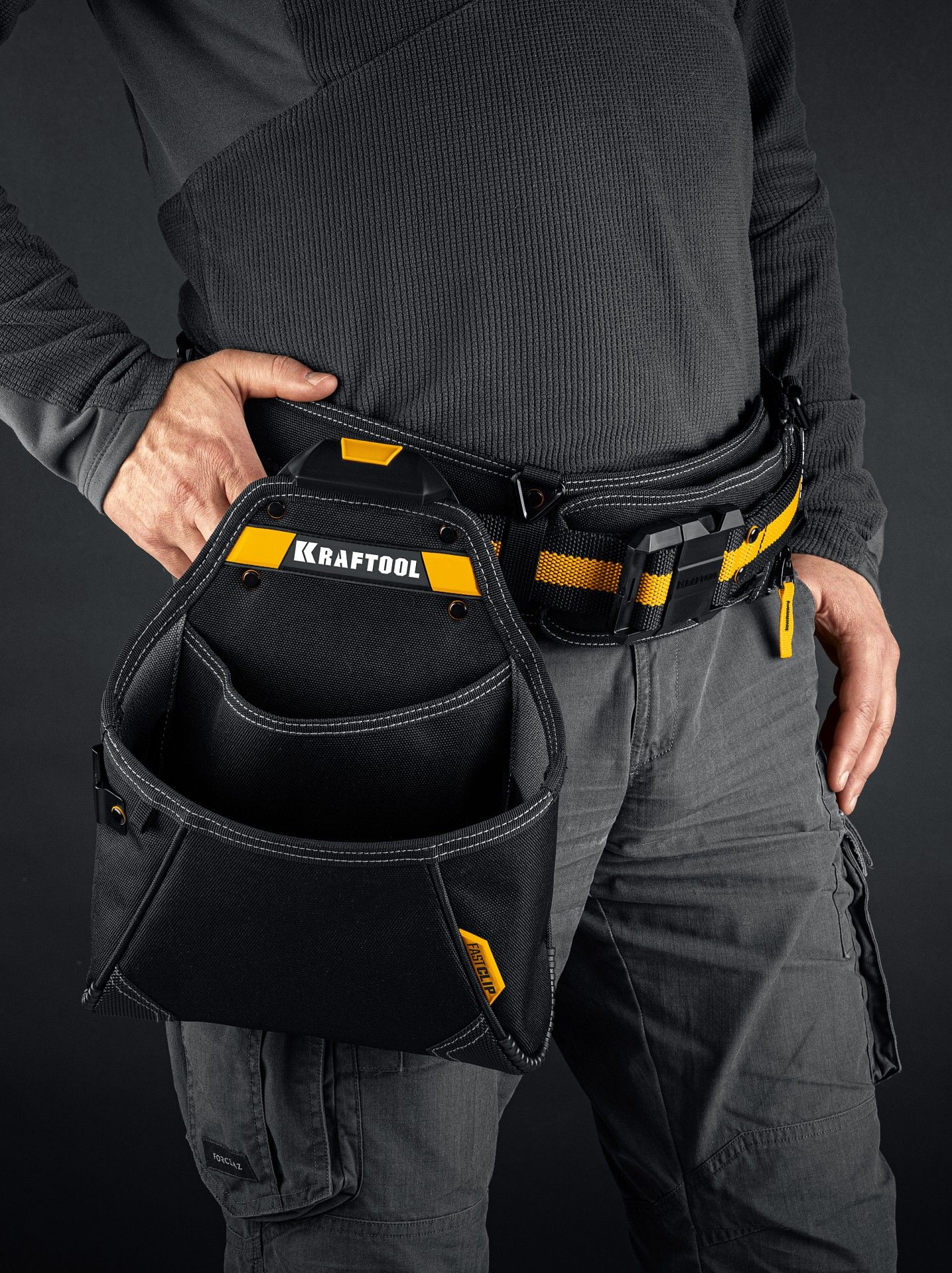 Сумка для расходных материалов с креплением FastClip KP- 12 Kraftbuilt Kraftool 38774 - фото