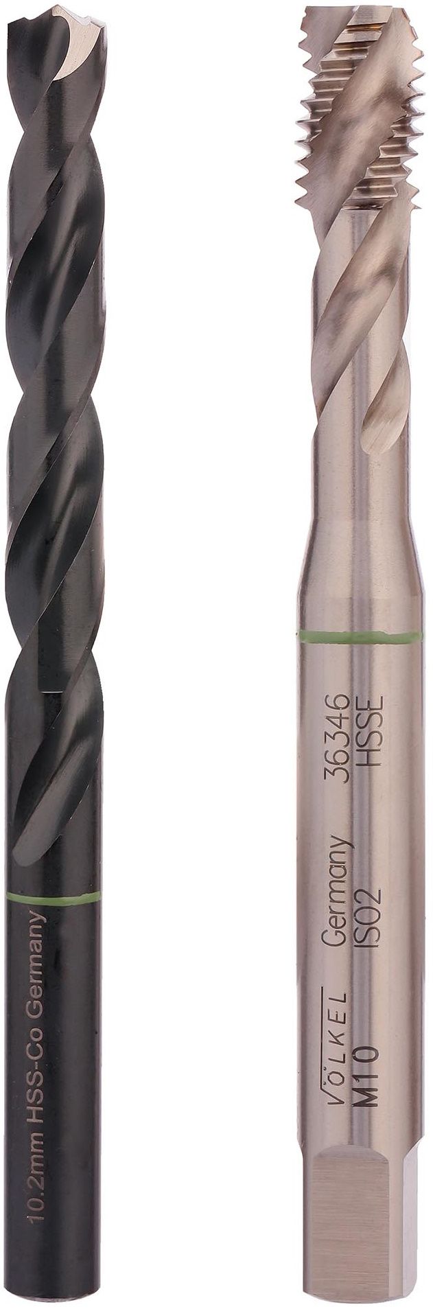 Набор резьбонарезной M3-12 HSSE DIN 371/376 Volkel 47866, 14 предметов - фото