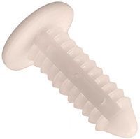 Клипса автомобильная крепежная нажимная AS-1233, белая