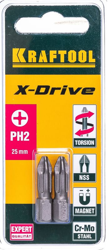 Набор торсионных бит PH X-Drive Expert Kraftool - фото