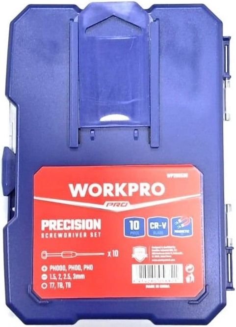 Набор прецизионных отверток Workpro WP200530, 10 шт - фото