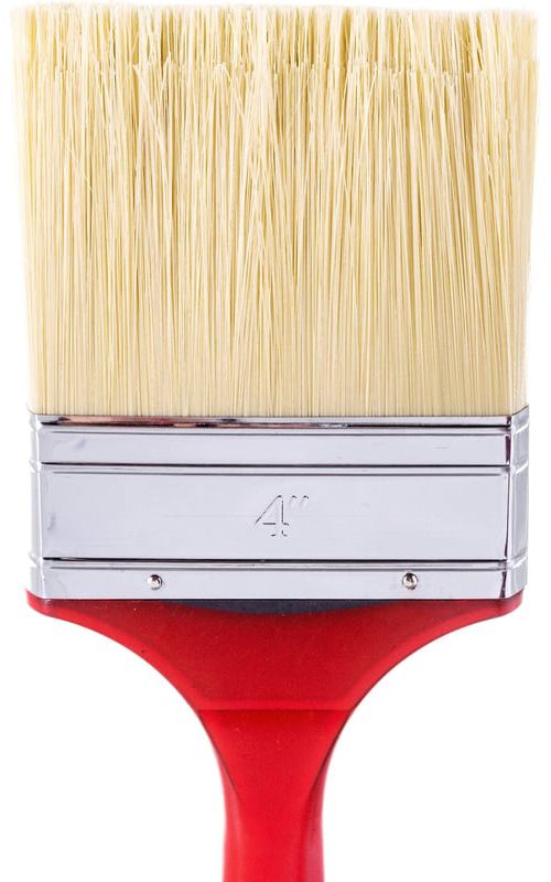 Кисть плоская с пластиковой ручкой Кедр, смешанная щетина - фото