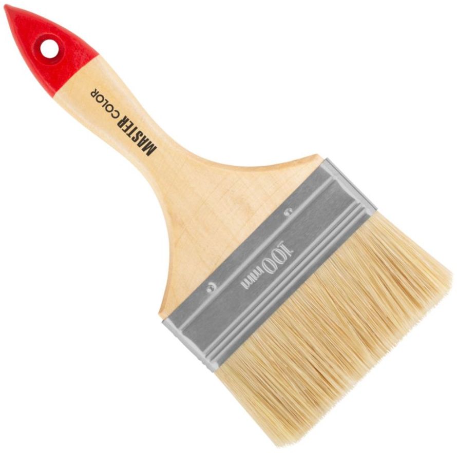 Кисть флейцевая 100 мм Master Color Start 30-0016, натуральная щетина - фото