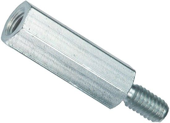 Стойка для печатных плат М6х100 шестигранная 88086, оцинкованная сталь - фото