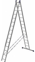 Изображение товара Двухсекционная лестница 2х15 Алюмет HS2 6215, алюминий