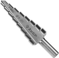 Сверло по металлу ступенчатое 6-20 мм, 8 ступеней, 3Т хвостовик ЗУБР 29665-6-20-8, сталь Р4М2