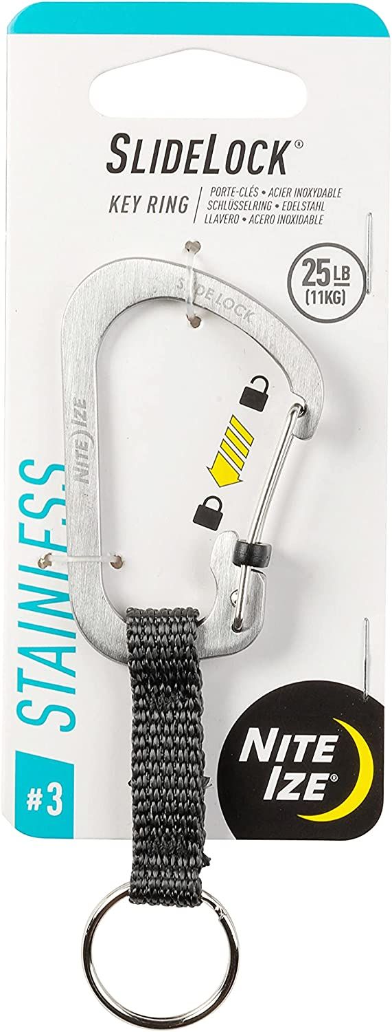 Карабин-брелок Nite Ize SlideLock KeyRing CSLW3-11-R6, размер 3, стальной - фото