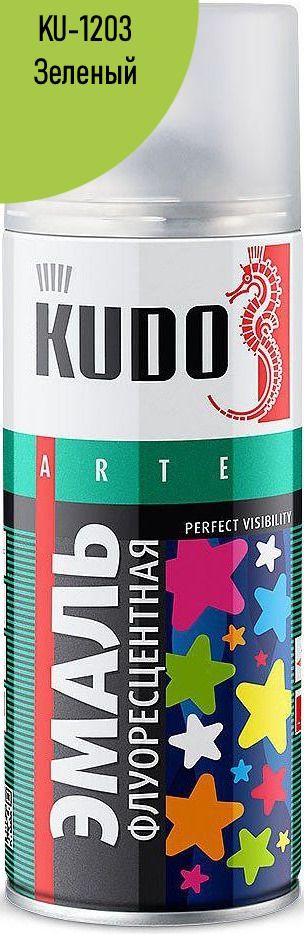 Изображение товара Эмаль флуоресцентная Kudo KU-1203 520 мл зеленая