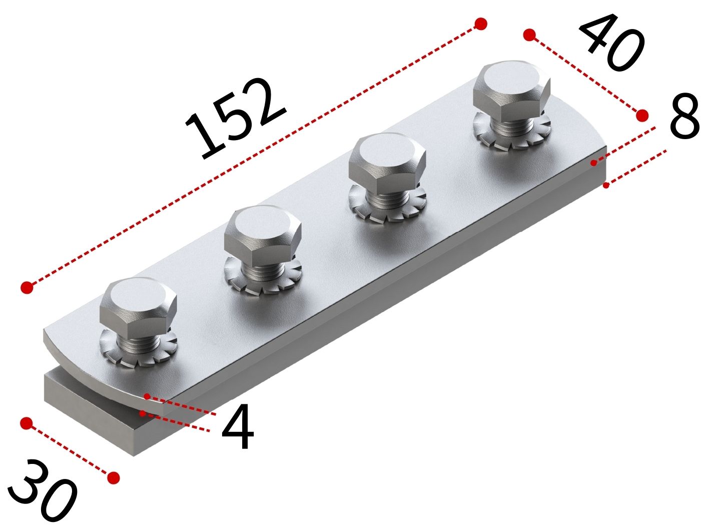 Соединитель продольный 38-40 8F4 М10 TERMOCLIP - фото