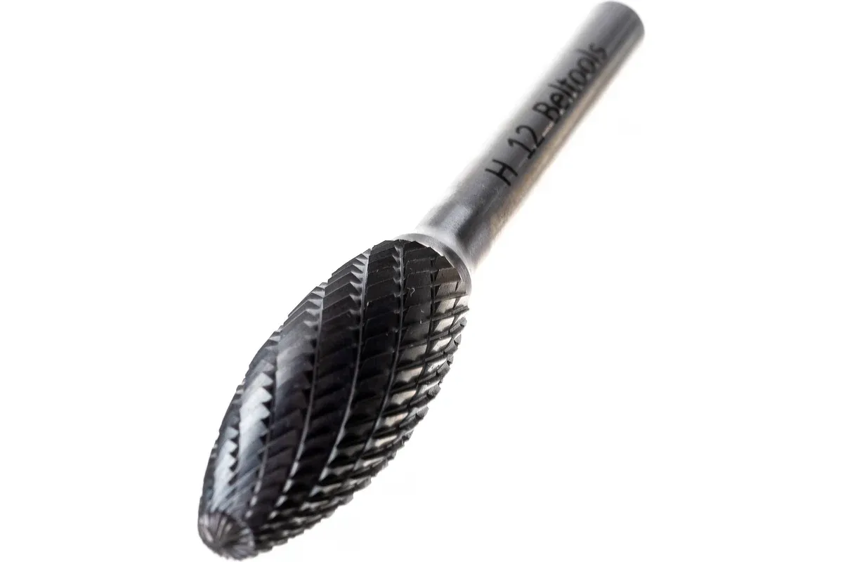 Борфреза твердосплавная 12х32х77 мм с X-образной насечкой H (FLH), повышенное качество ВК8 РИ ri.380.2 - фото