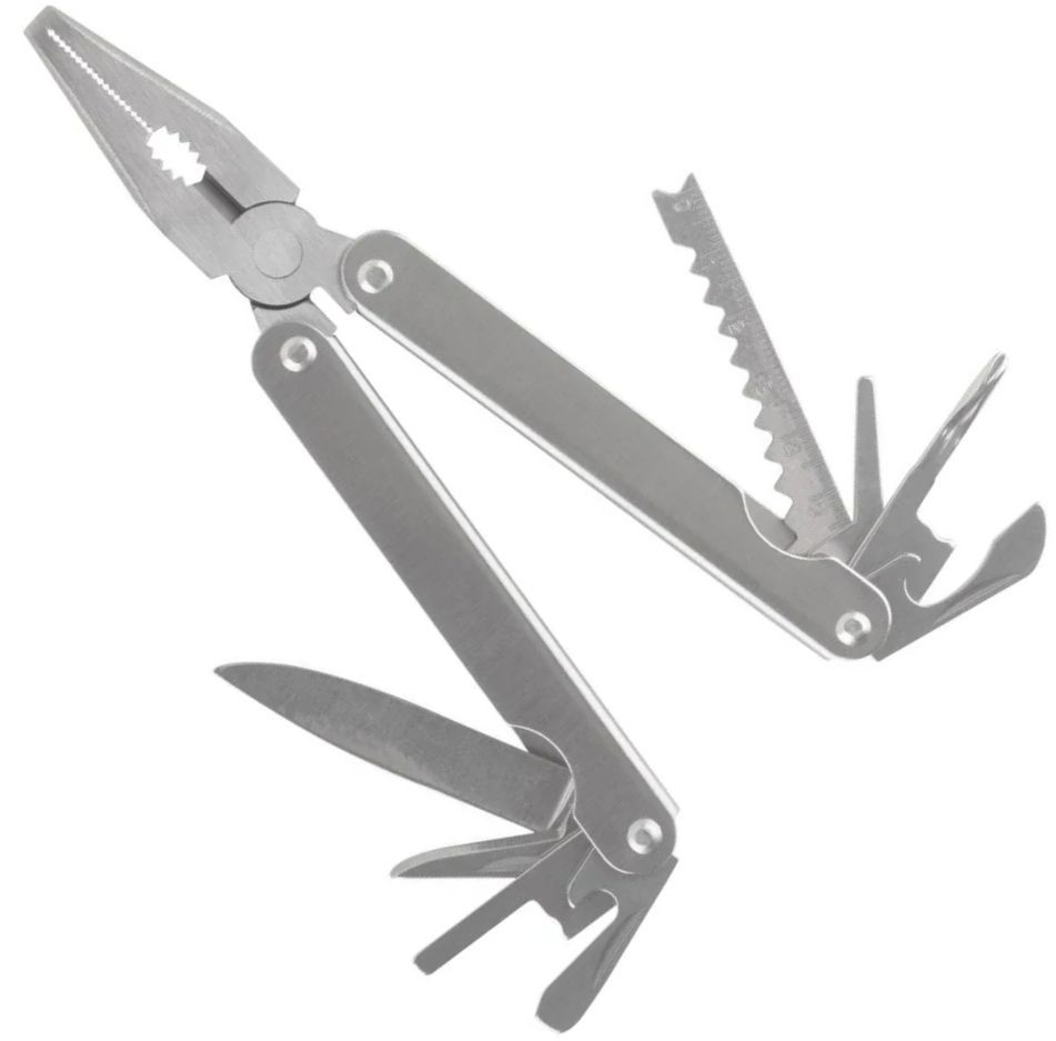 Мультитул-пассатижи, 15 в 1 КУРС 10547, нержавеющая сталь - фото