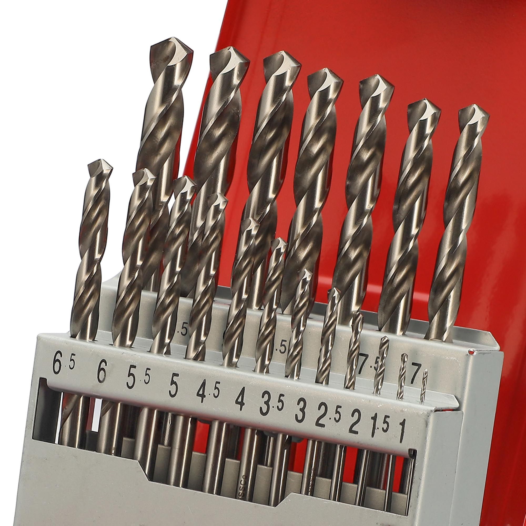 Набор сверл по металлу 1-10 мм HSS-G 118° DIN 338 Pro H-Tools 214214PRO, 19 шт  - фото