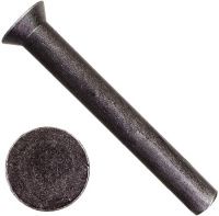 Заклепка под молоток с потайной головкой 2х14 мм DIN 661, сталь без покрытия