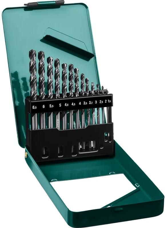 Набор сверл по металлу 1,5-6,5 мм HSS-G M2 Kraftool 29651-H13, 13 шт - фото