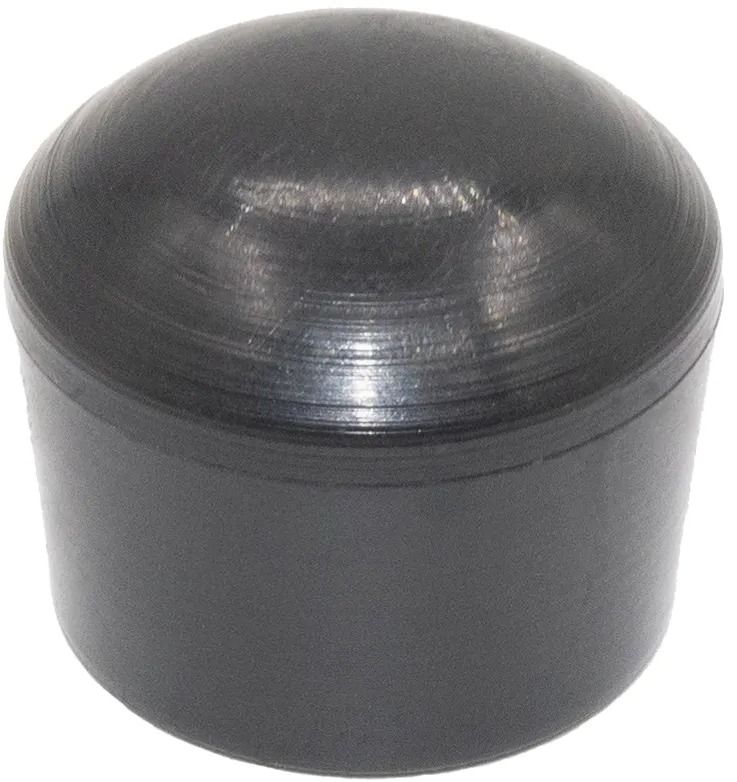 Заглушка 18 мм наружная декоративная для круглых труб НСфЧЕ, пластик, черная (RAL 9005) - фото