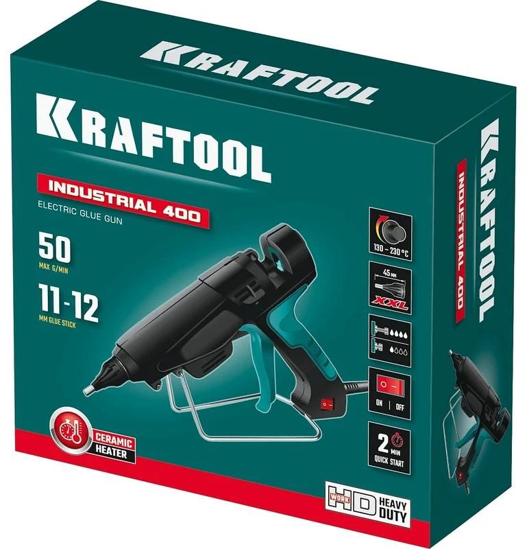 Пистолет термоклеевой электрический Industrial 400 Kraftool 06843-300-12 - фото