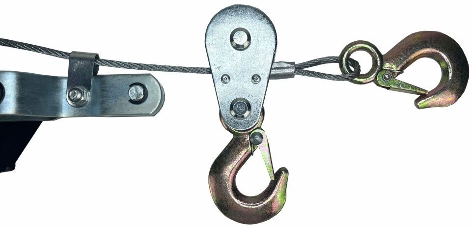 Лебедка рычажная гаражная CP 2002, 2 т, канат 2,8 м, двойной храповый механизм HITCH SZ073185 - фото