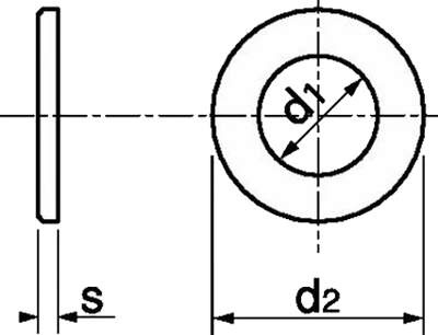 Шайба плоская DIN 125B схема
