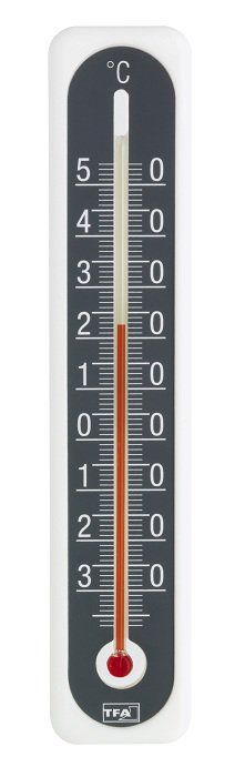 Уличный/комнатный 40 x 7 x 200 mm термометр, бело-тёмно-серый TFA-Dostmann - фото
