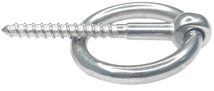 Рым-шуруп с кольцом 814086, нержавеющая сталь А4 - фото