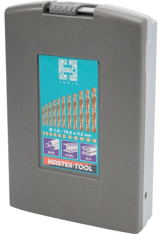 Набор сверл по металлу 1-10 мм HSSE-Co5 135° DIN 338 H-Tools 215214ROHT, 19 шт - фото