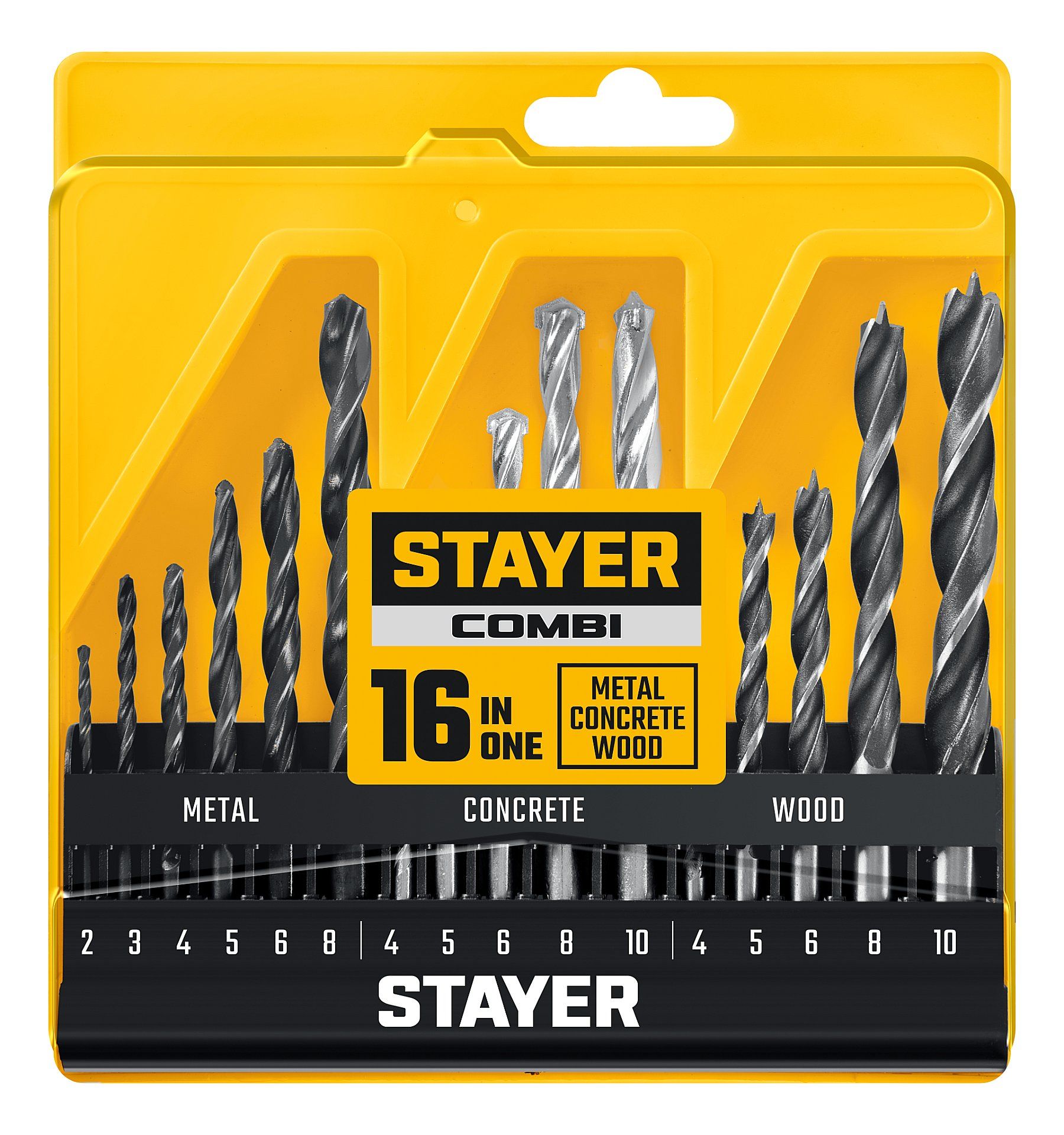Набор комбинированных сверл Combi Stayer 29720-H16, 16 шт - фото