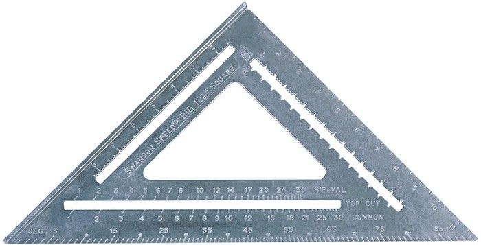 Угольник-транспортир дюймовый Swanson Speed Square BIG 12" (T0108), алюминиевый - фото