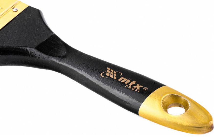 Кисть плоская с деревянной ручкой Профи Matrix, натуральная щетина - фото